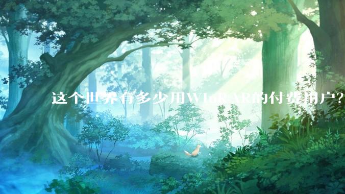 这个世界有多少用WinRAR的付费用户？