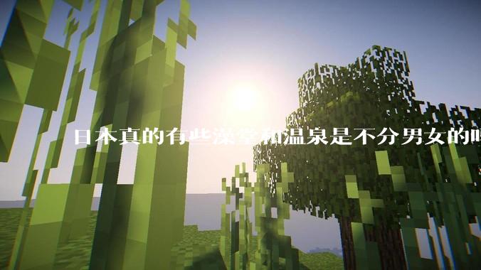 日本真的有些澡堂和温泉是不分男女的吗？有人去过不分男女的那种吗？